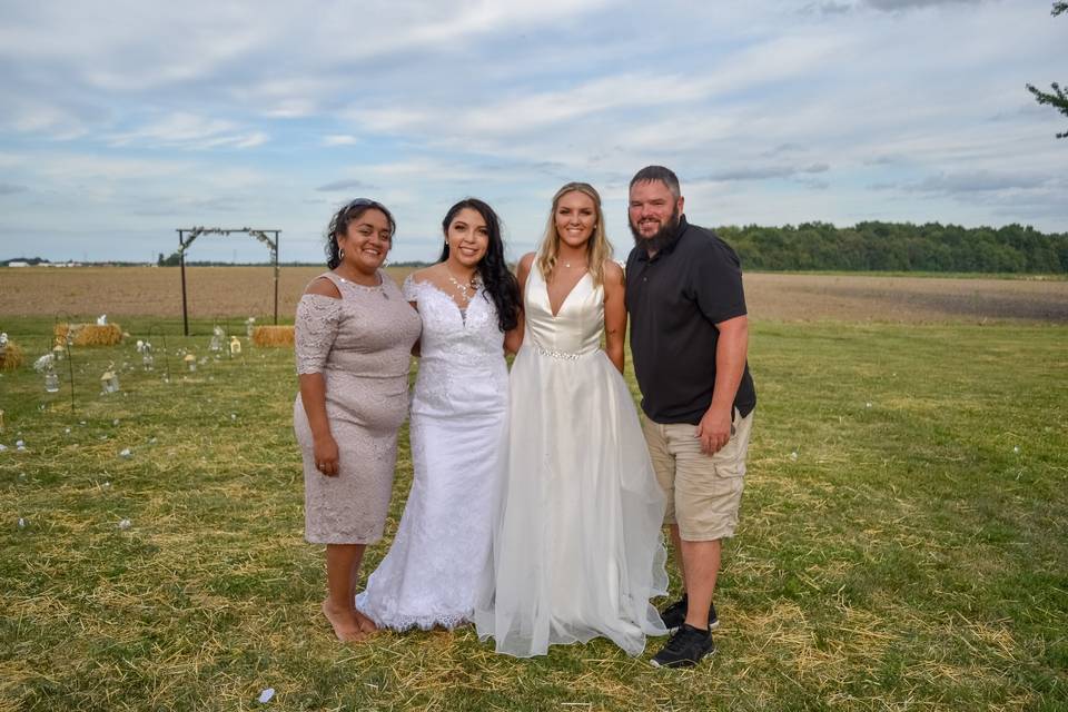 Parents with the couple