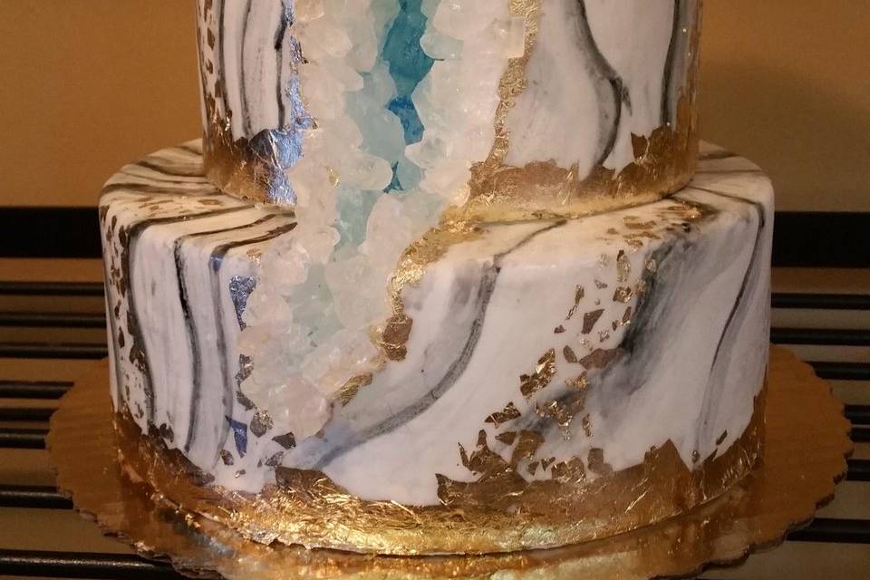 Geode wedding cake