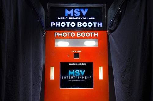 Orange photo booth