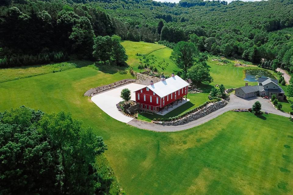 View of Barn (pre-tent)