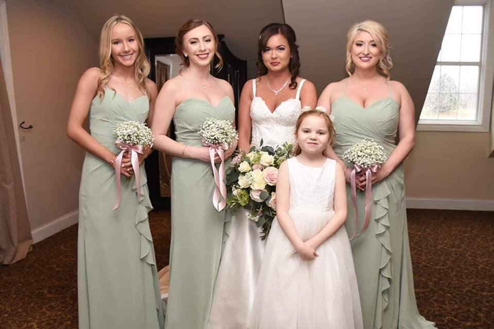 The bride and her ladies