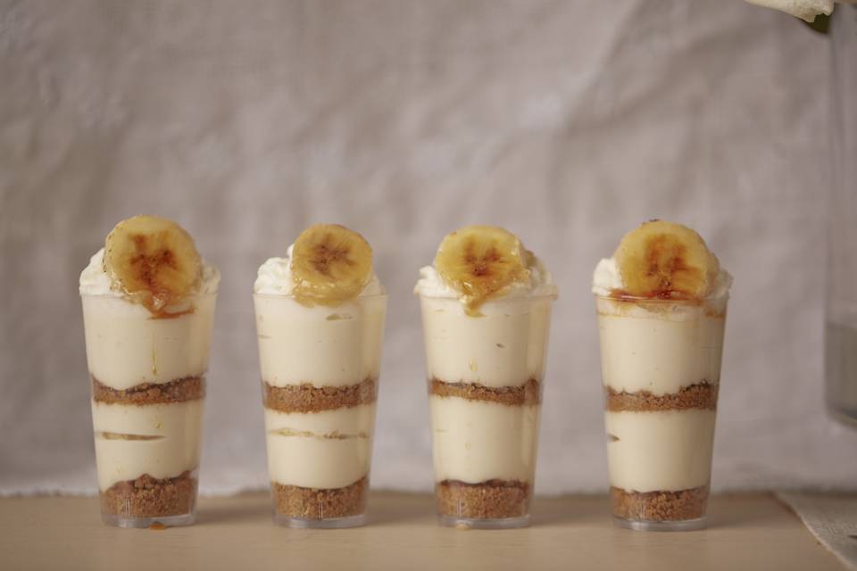 Dessert Bar with Mini Banana Cream Pies
