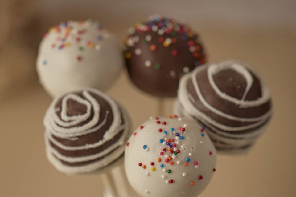 Dessert Bar with 3 different flavors of CakePops