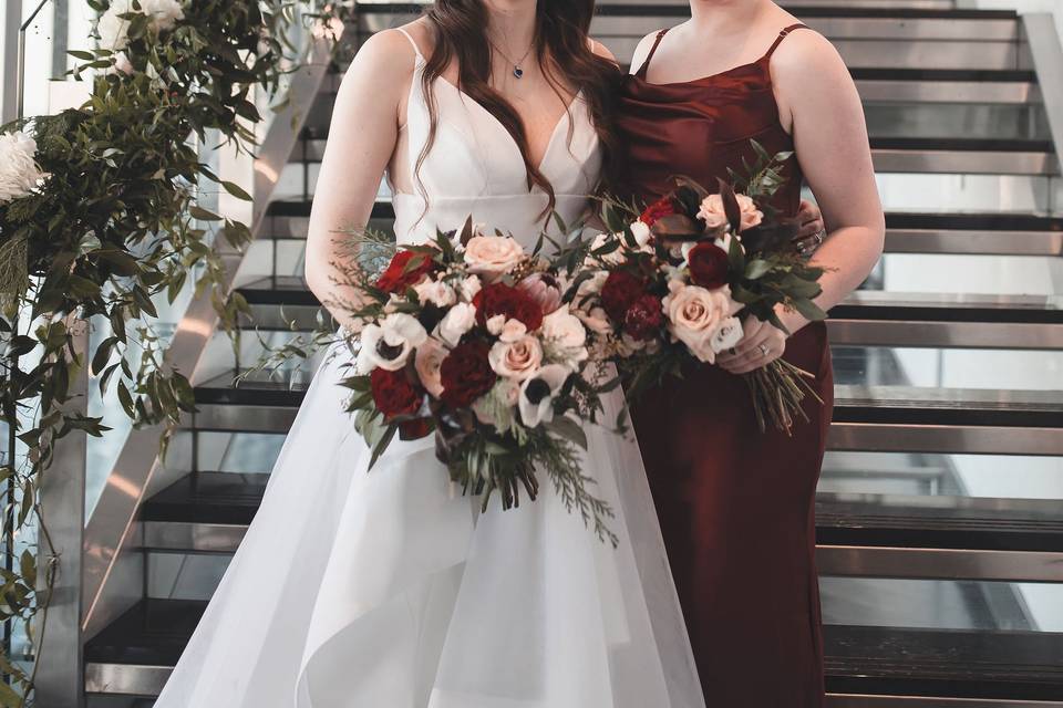 Bride and Bridesmaid Bouquets