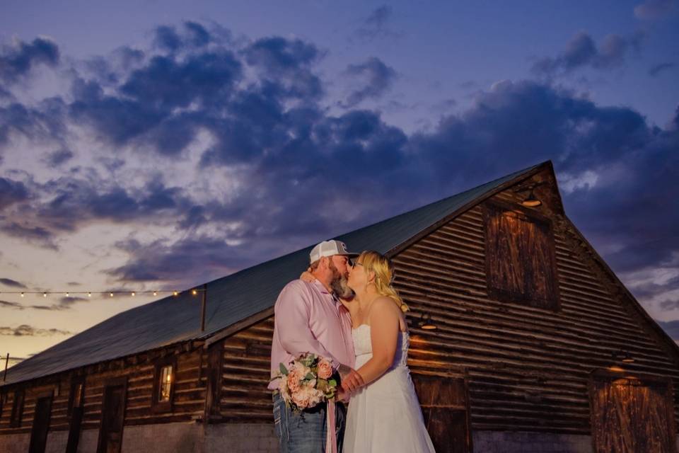 Outside barn