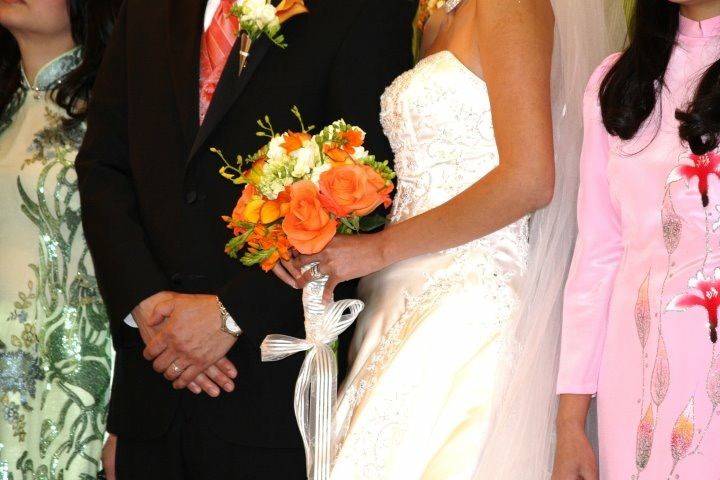 Orange bridal bouquet