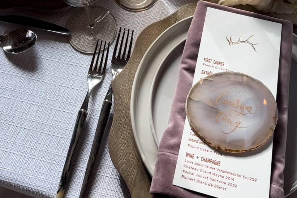 Customizable table settings