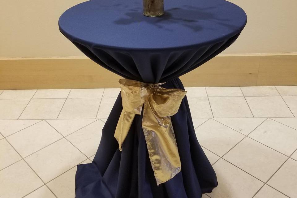 Cabaret Table with Gold Sash