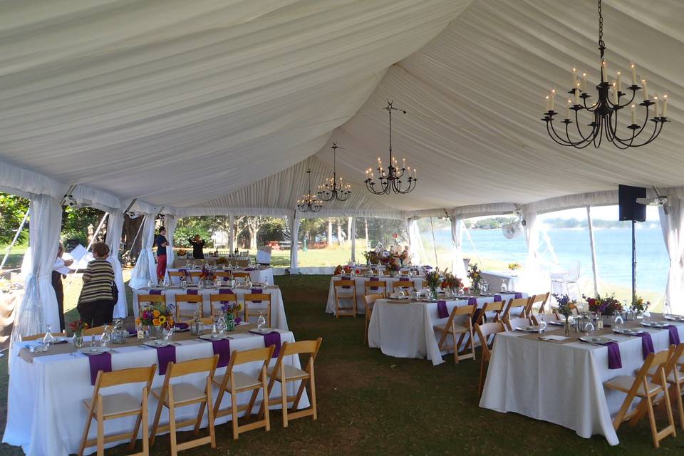 Reception tent