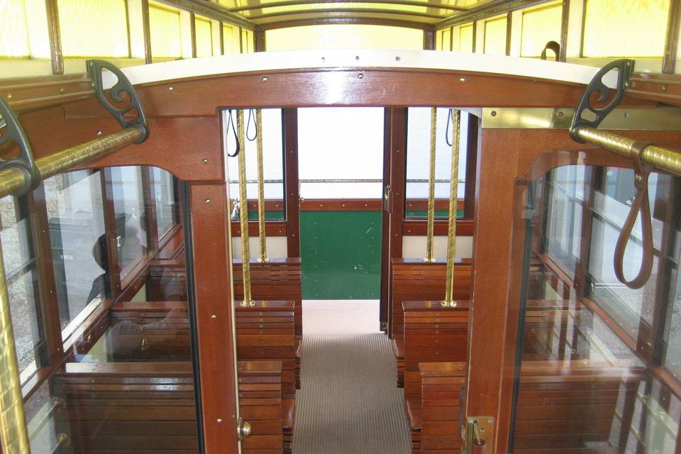 Inside the trolley