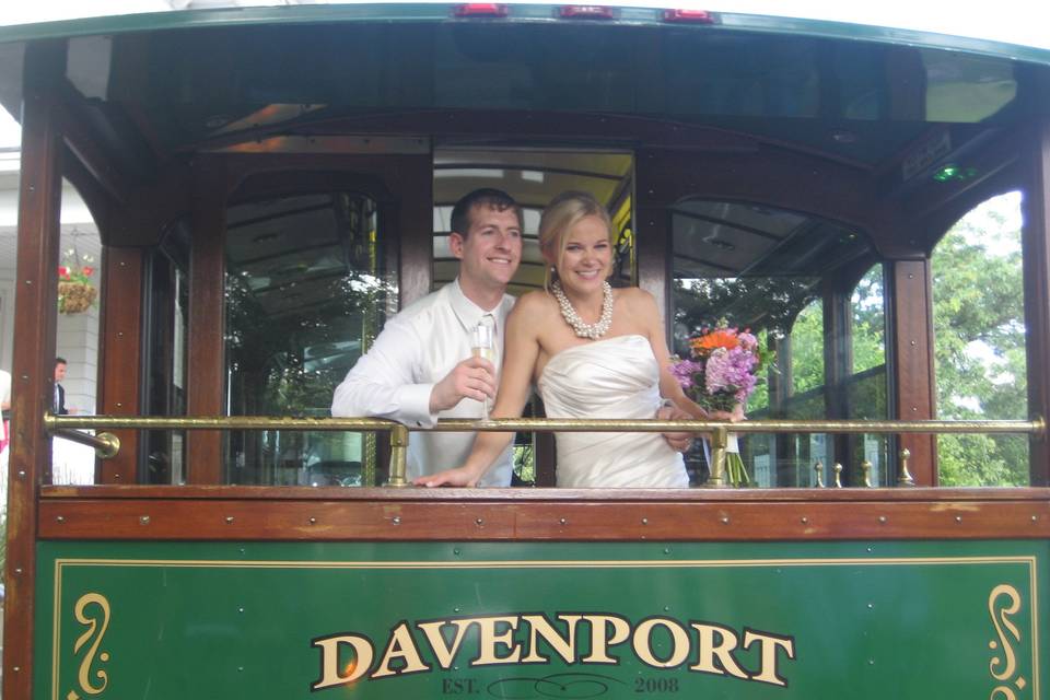 Green Trolley Wedding