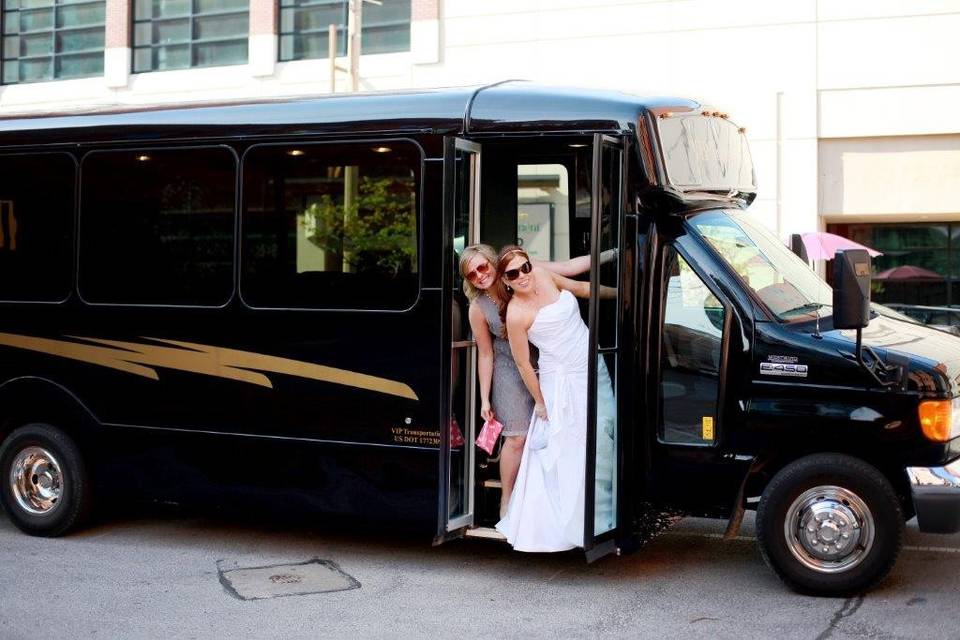 VIP Limo Bus Wedding