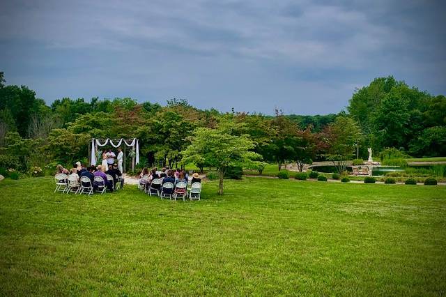 Ceremony Overlooking Pond