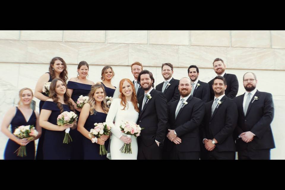 B+C wedding party at the DIA