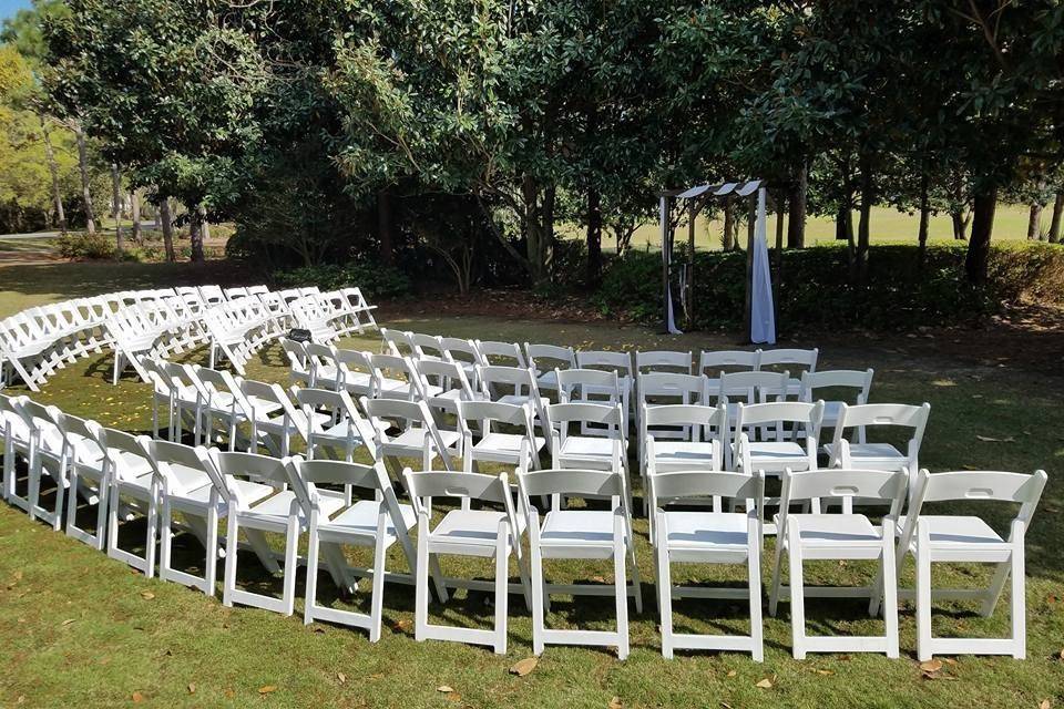 Wedding ceremony area