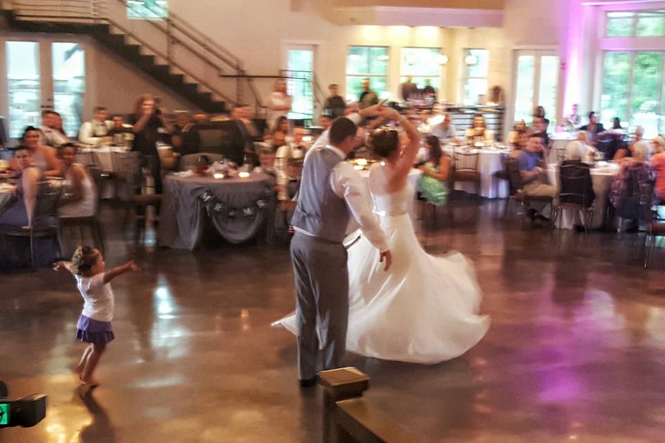 Twirling the bride