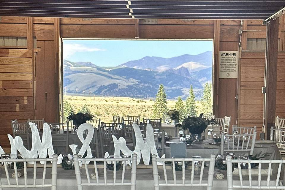 View for the bride/groom
