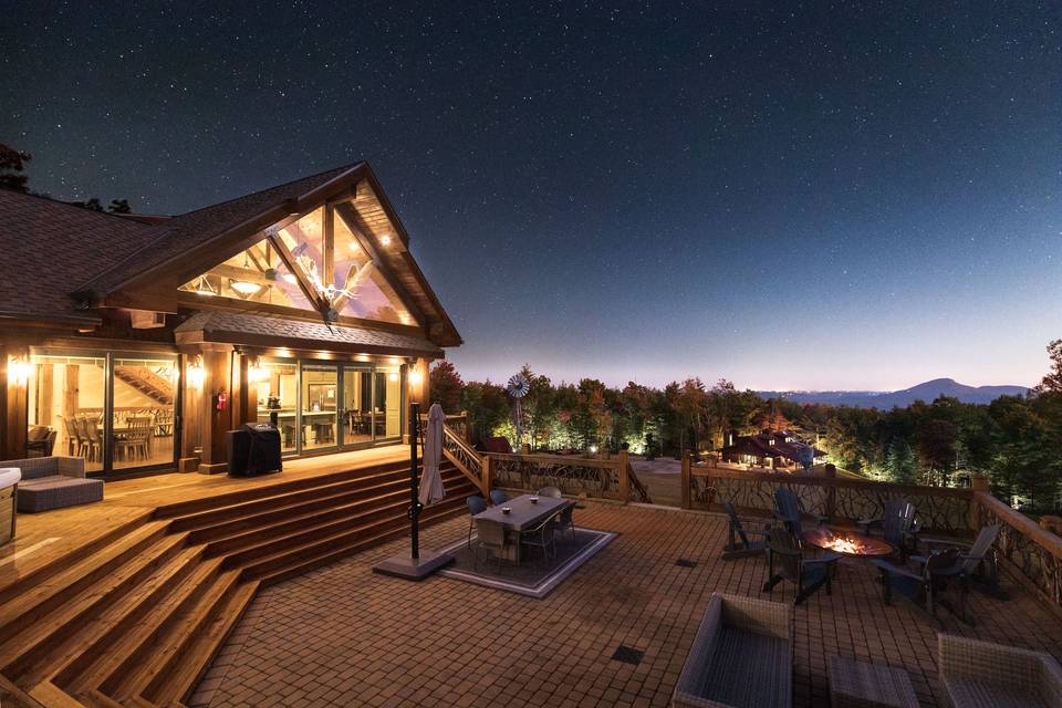 From the lodge porch at night