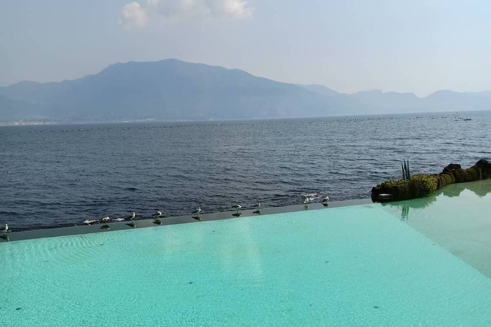 Swimming pool on the sea