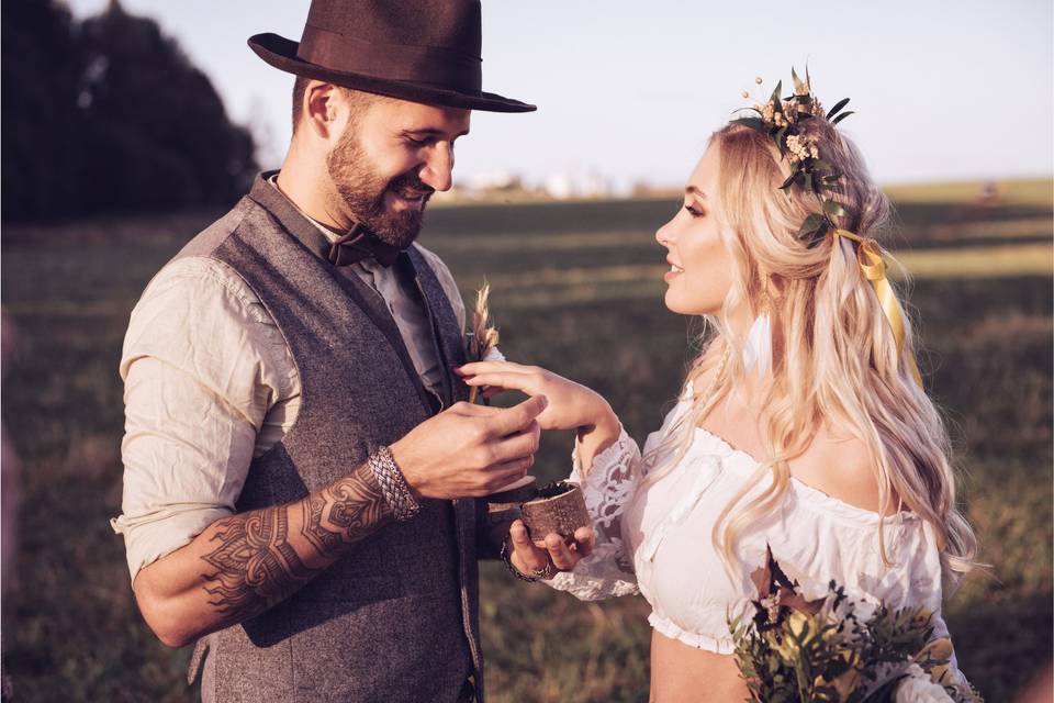 Placing the ring on