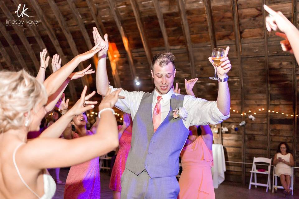 Groom dancing