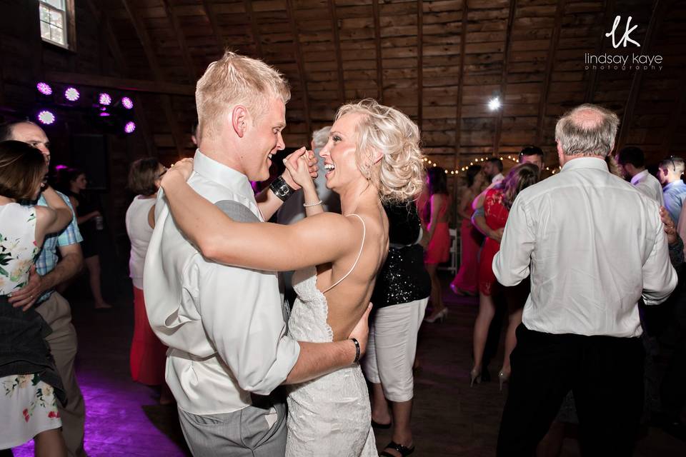 Newlyweds on the dance floor