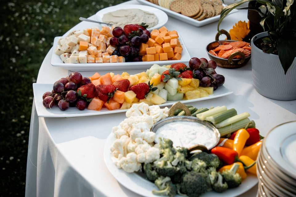 Cheese, Fresh Fruit and Vege