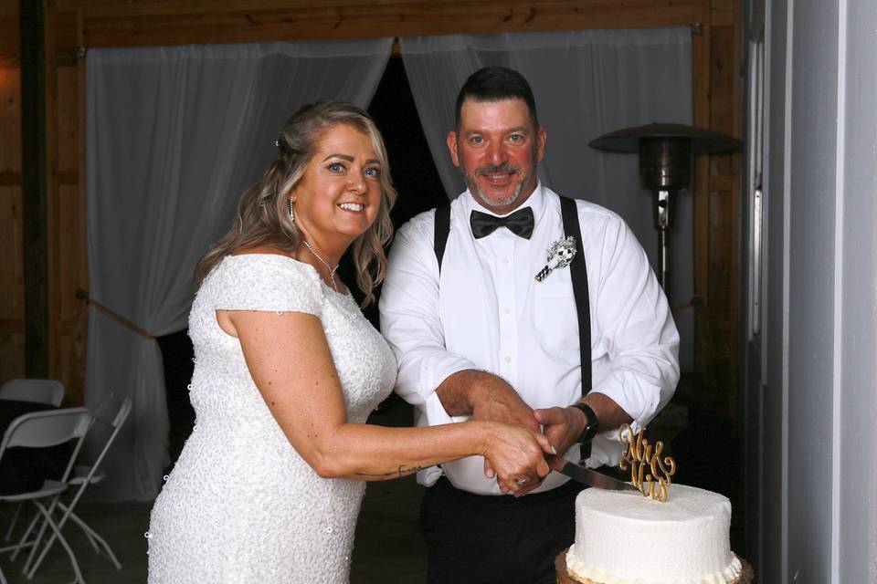 Bride and Groom Cake cutting