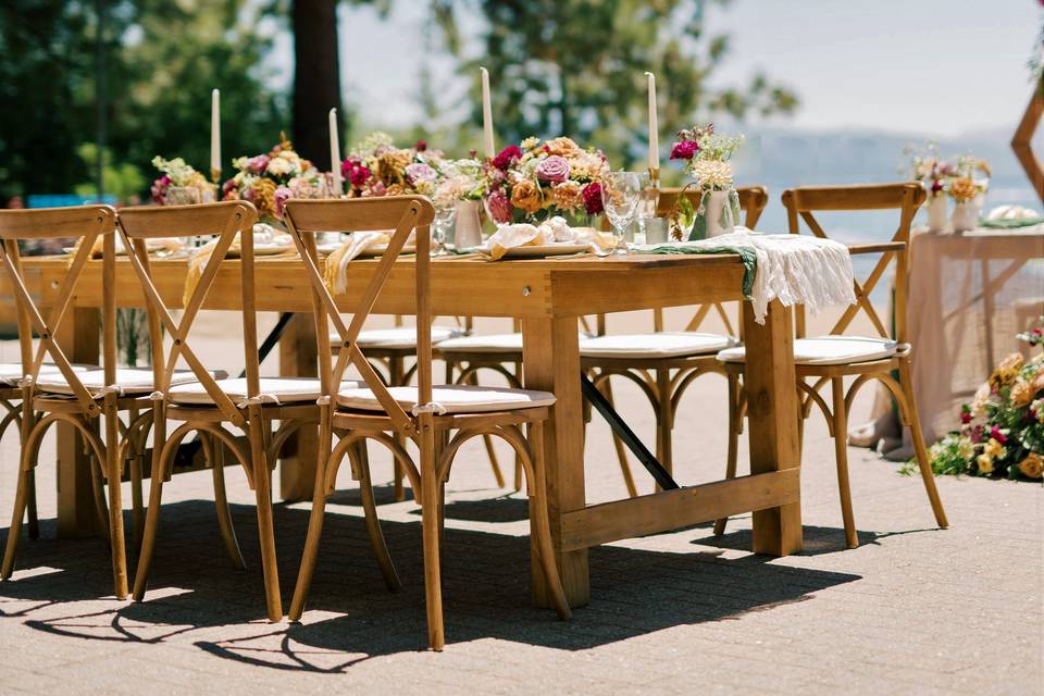 Outside farm tables