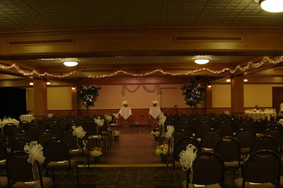 Wedding ceremony area