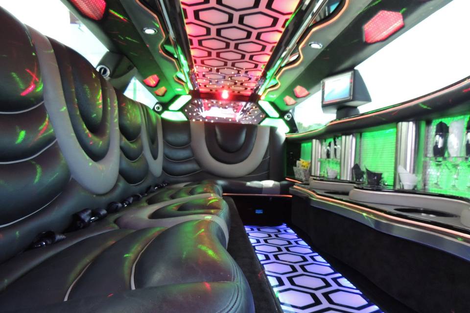 Interior of the limo