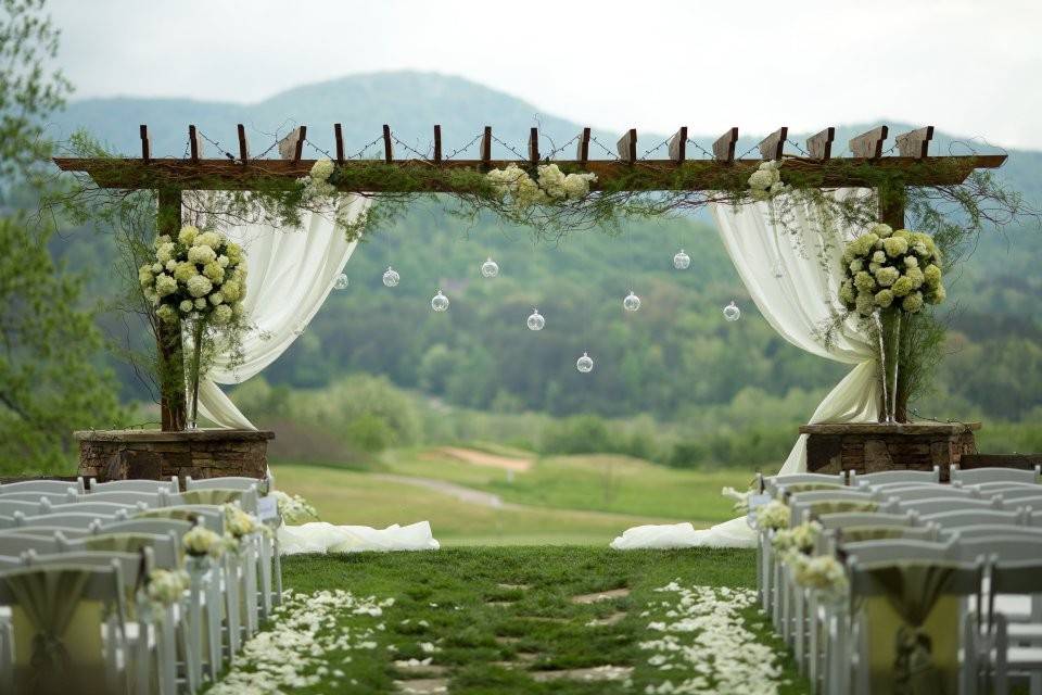 Wedding ceremony setting