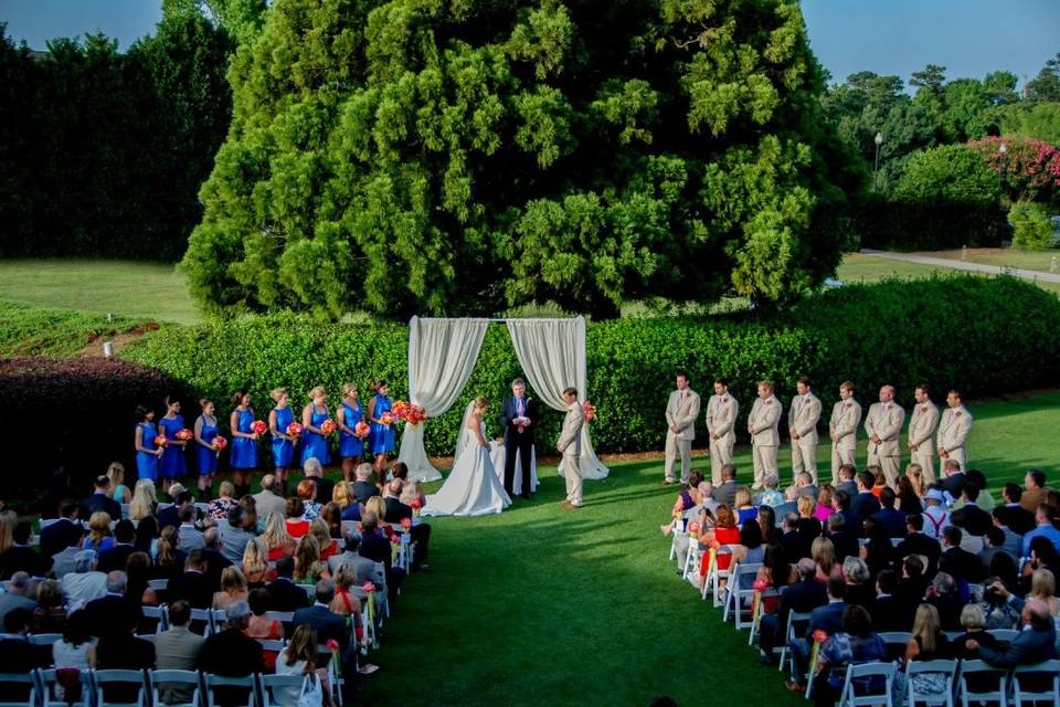 Wedding ceremony setting