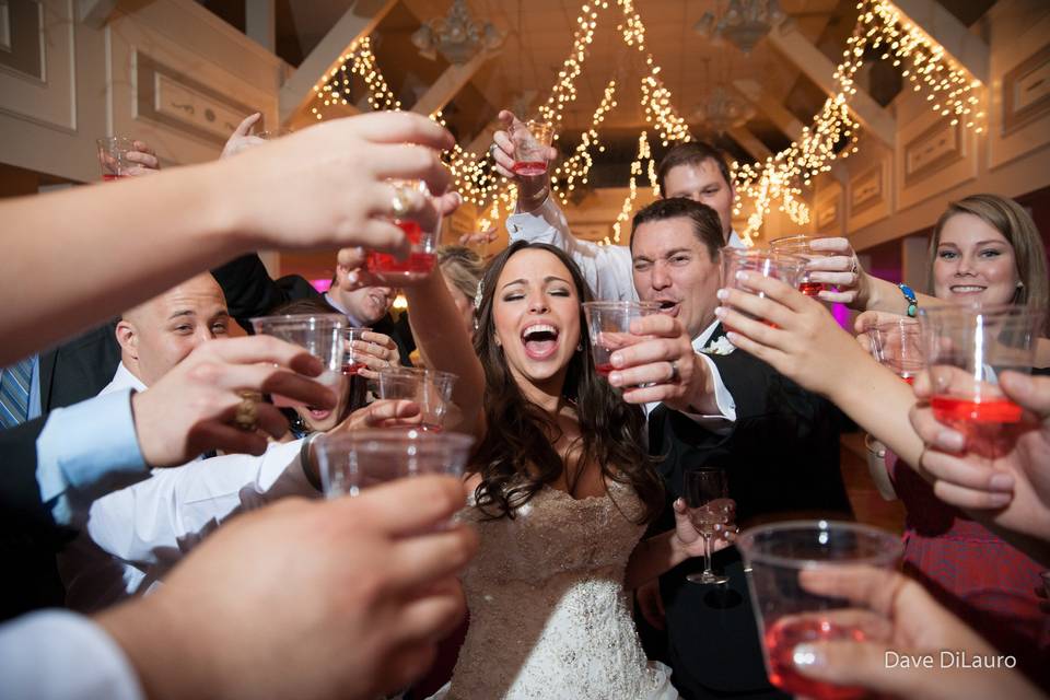 A toast to the newlyweds