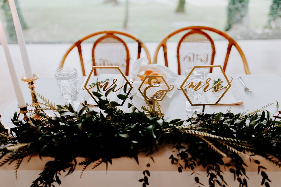 Wedding table decor