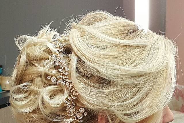 Curled updo