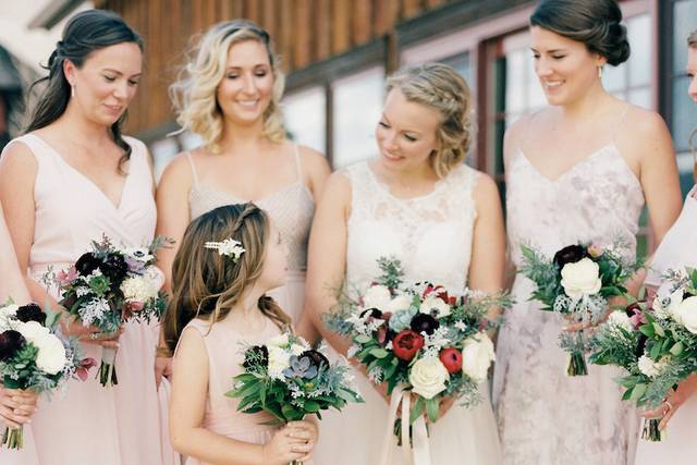 Gorgeous bride and bridesmaids