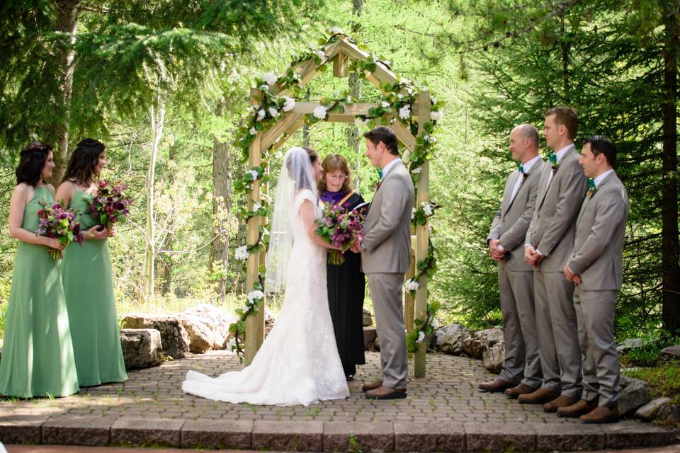 Outdoor wedding ceremony