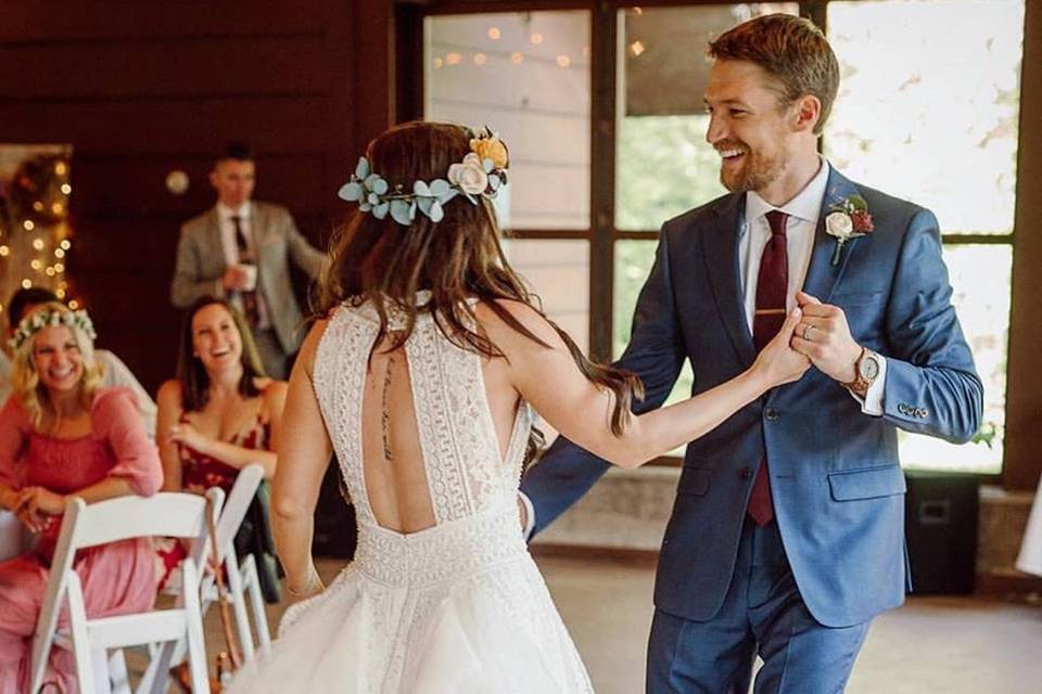 Bride and Groom dancing