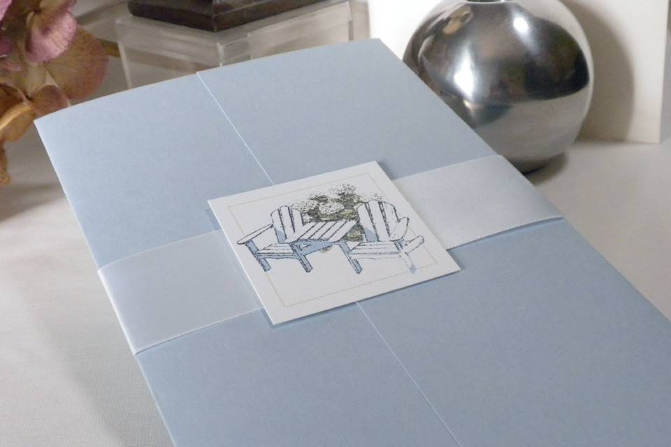 Baby blue invitation