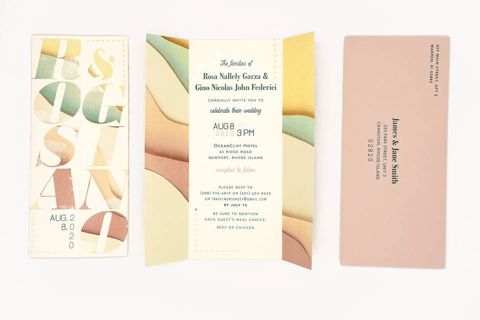 One-Piece Gatefold Invite