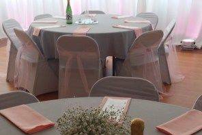 Table decor with table and chair setup