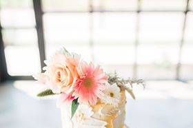 Vibrant floral cake decor