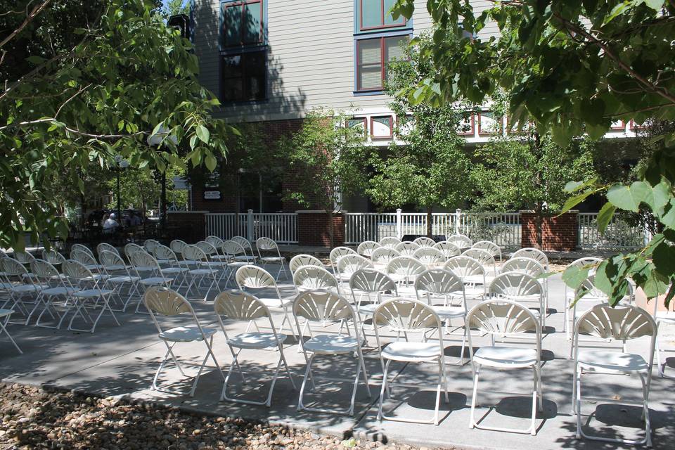 Outdoor wedding ceremony