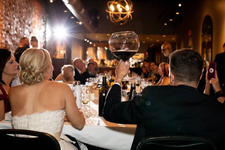 Reception, wine glass