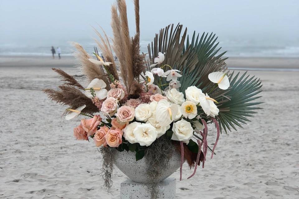 Beach wedding decor