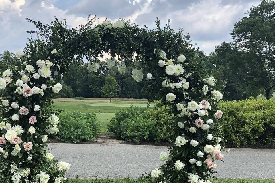 Ceremony flower arch