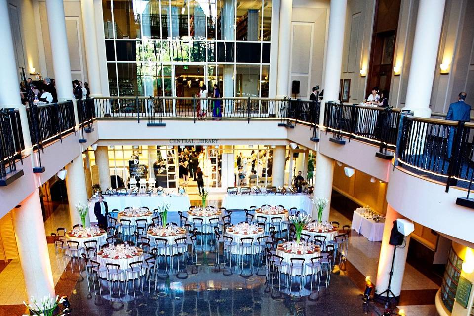 Reception set-up from above