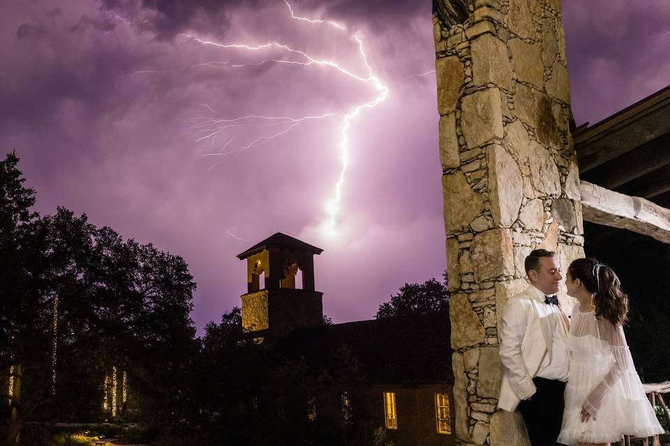 Lightning strike at Camp Lucy