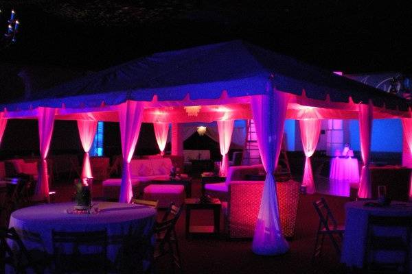 PDA provided lighting, sound and staging for this wedding in Orangeburg, SC